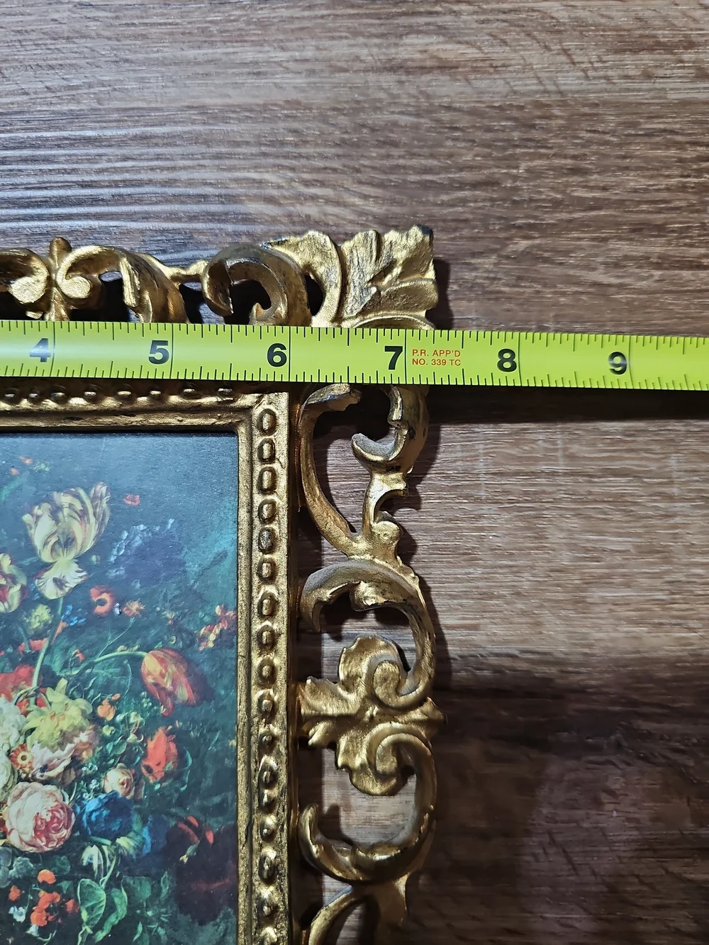 Vintage Empire Art Italy Gold Rococo Floral Wall Plaques Set 2 9x7